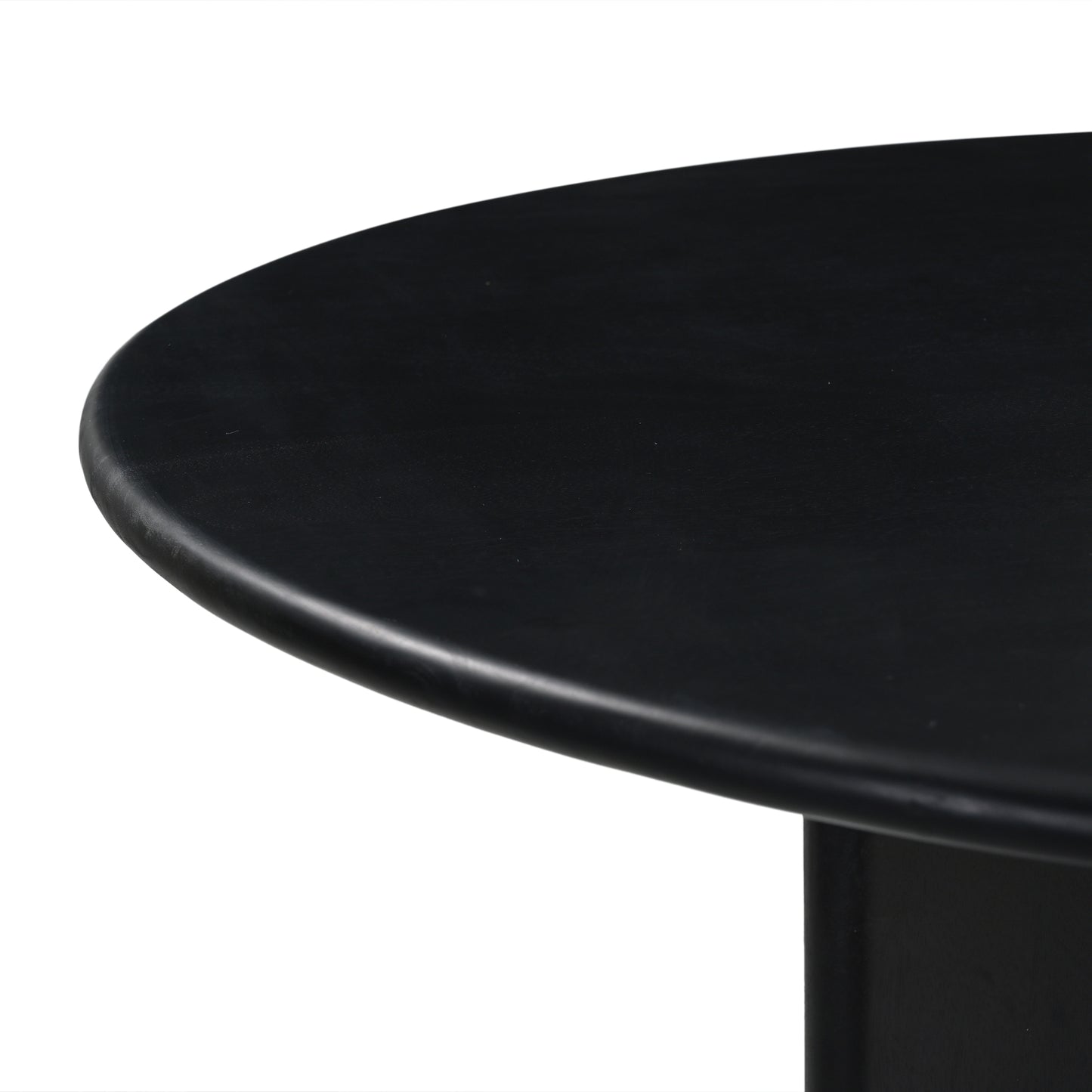 Chicago Round Solid Mango Wood Dining Table Black
