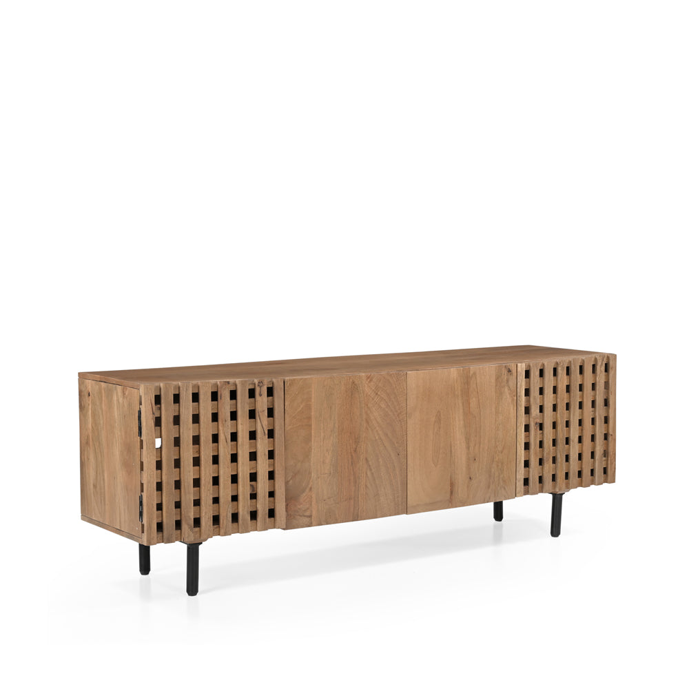 Nova Solid Mango Wood 4 Door TV Unit