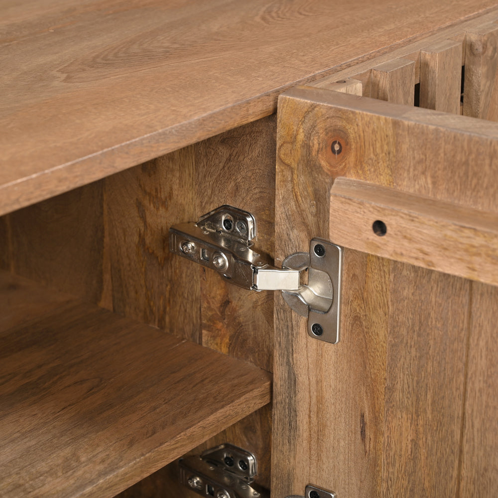 Nova Solid Mango Wood 4 Door TV Unit