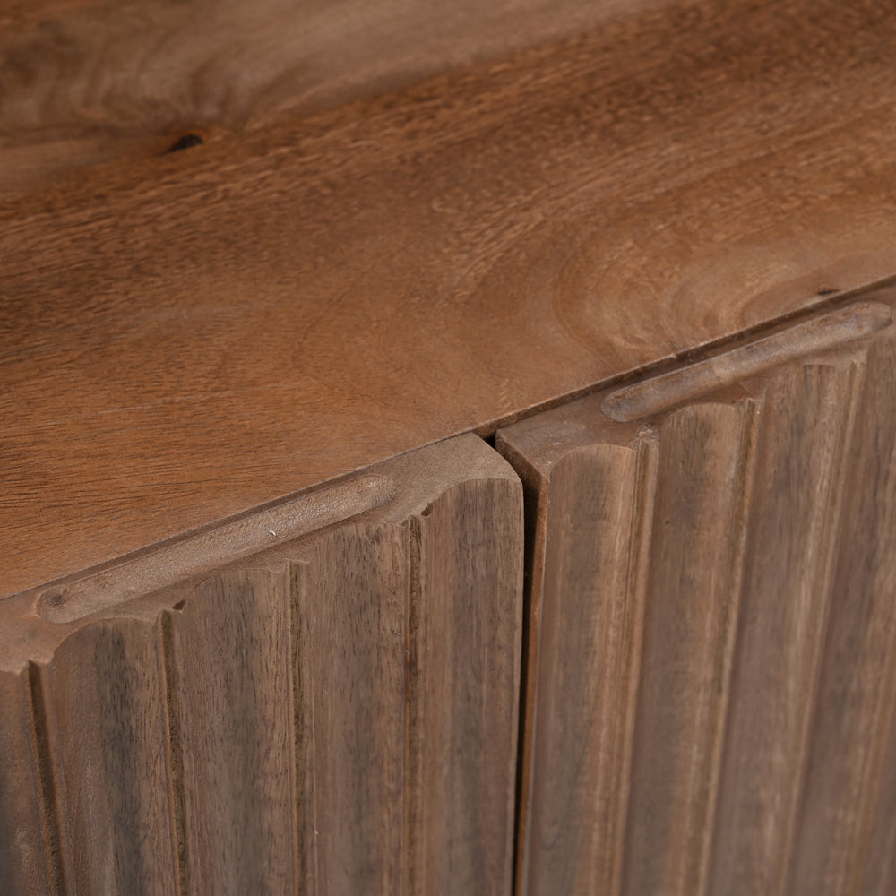 Arlo Solid Mango Wood 2 Door Sideboard in Walnut