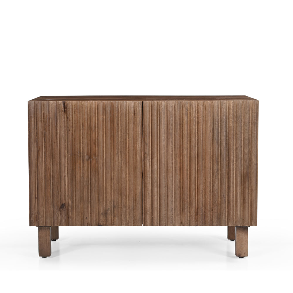 Arlo Solid Mango Wood 2 Door Sideboard in Walnut