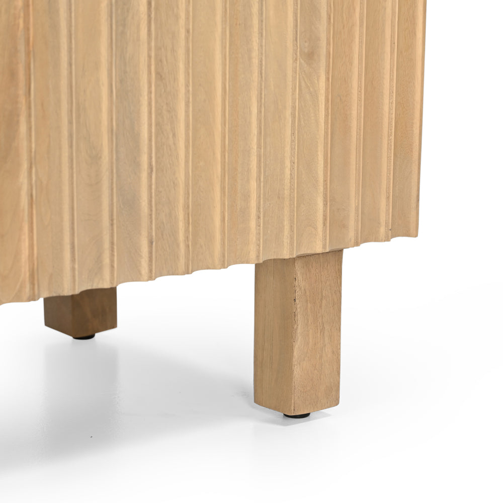 Arlo Solid Mango Wood 2 Door 2 Drawer TV Unit Natural