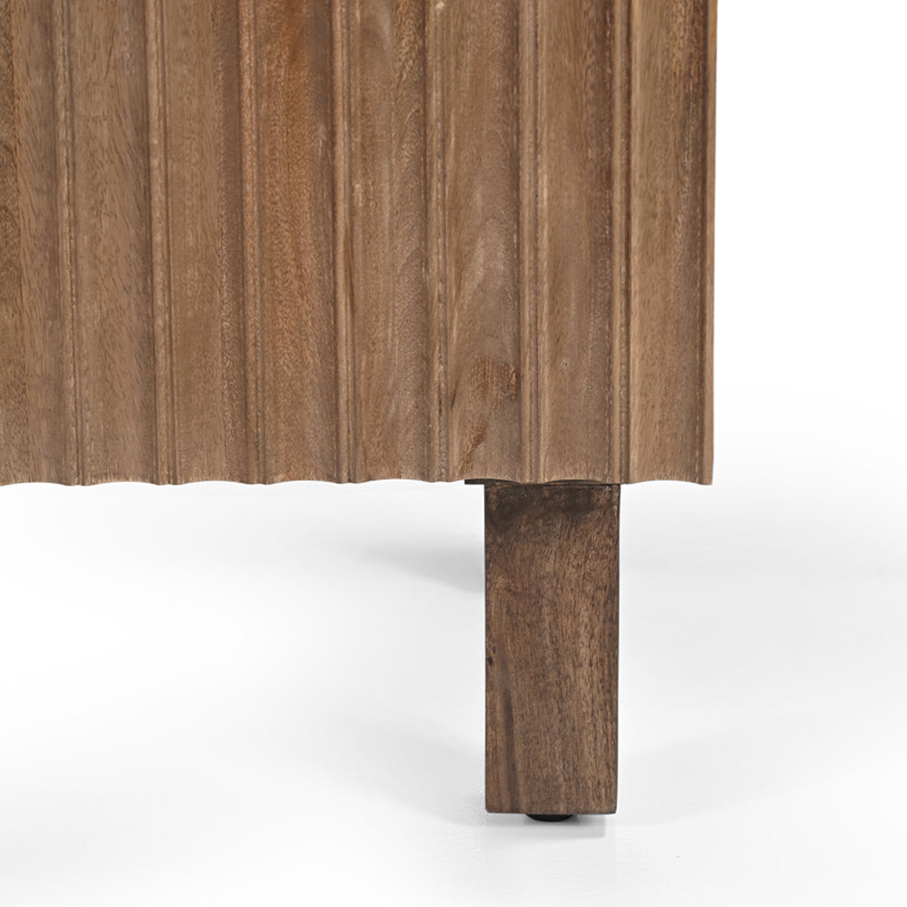 Arlo Solid Mango Wood 2 Door 2 Drawer Sideboard in Walnut