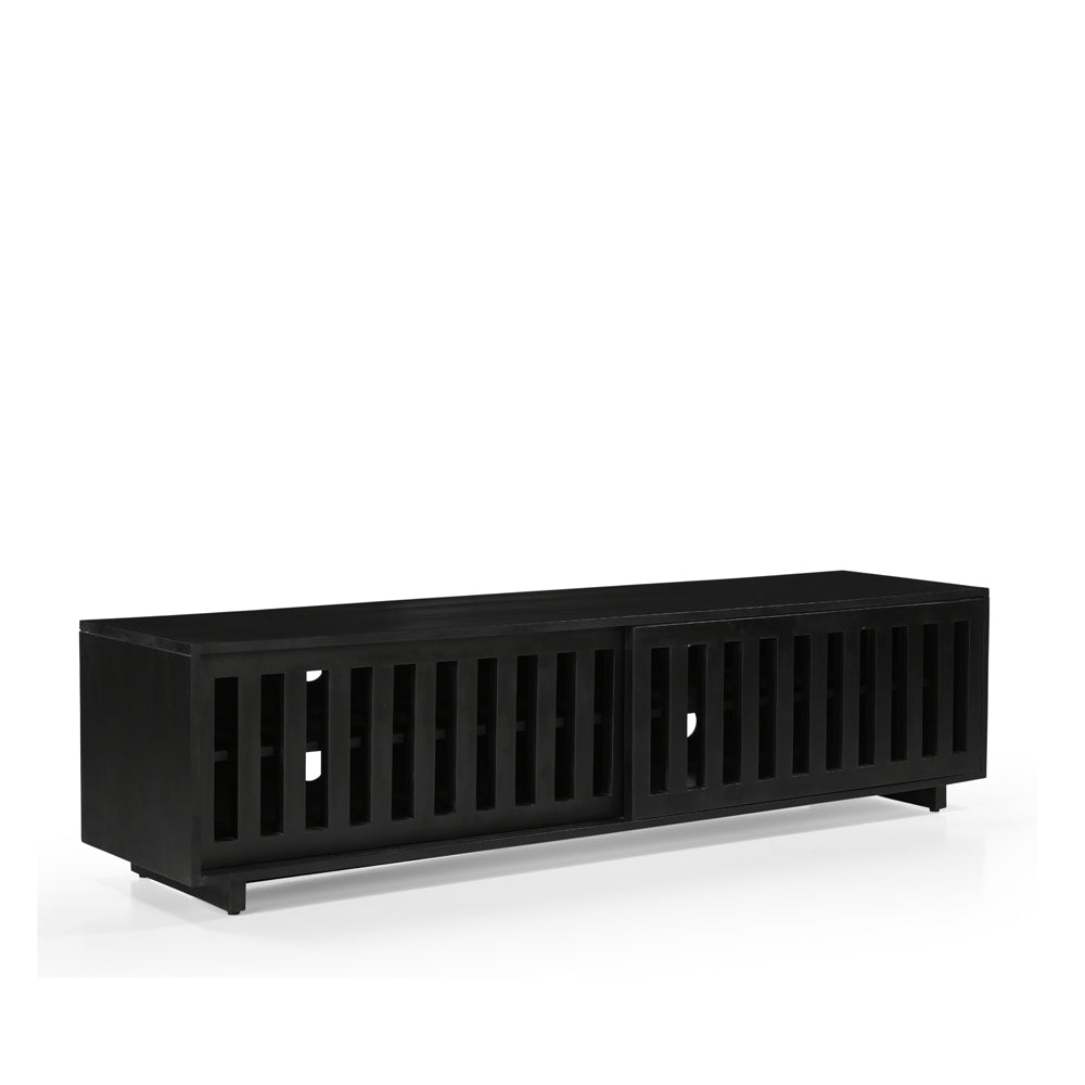 Caleb Solid Mango Wood TV Stand in Black (4 Sizes)