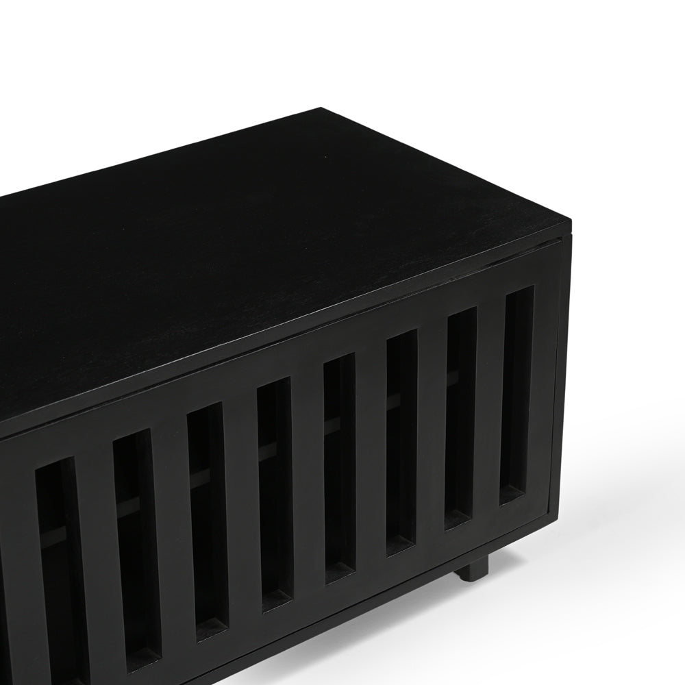 Caleb Solid Mango Wood TV Stand in Black (4 Sizes)