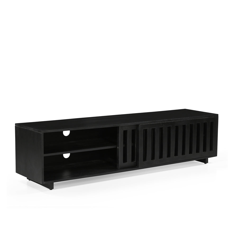Caleb Solid Mango Wood TV Stand in Black (4 Sizes)