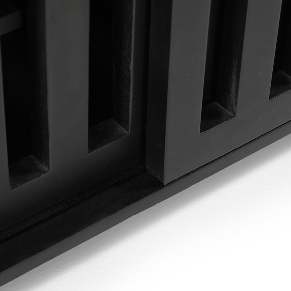 Caleb Solid Mango Wood TV Stand in Black (4 Sizes)