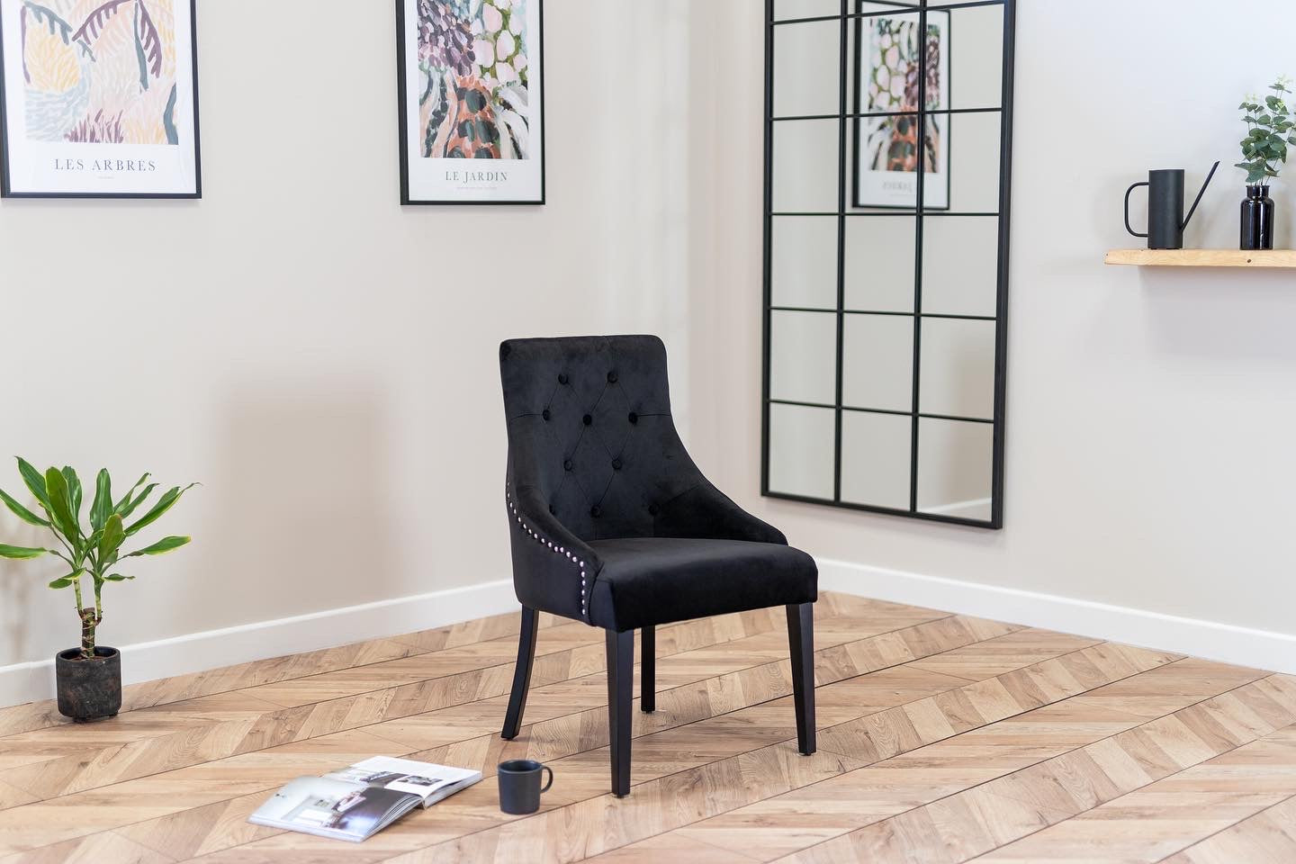 Portia Dining Chairs in Black (2pk)