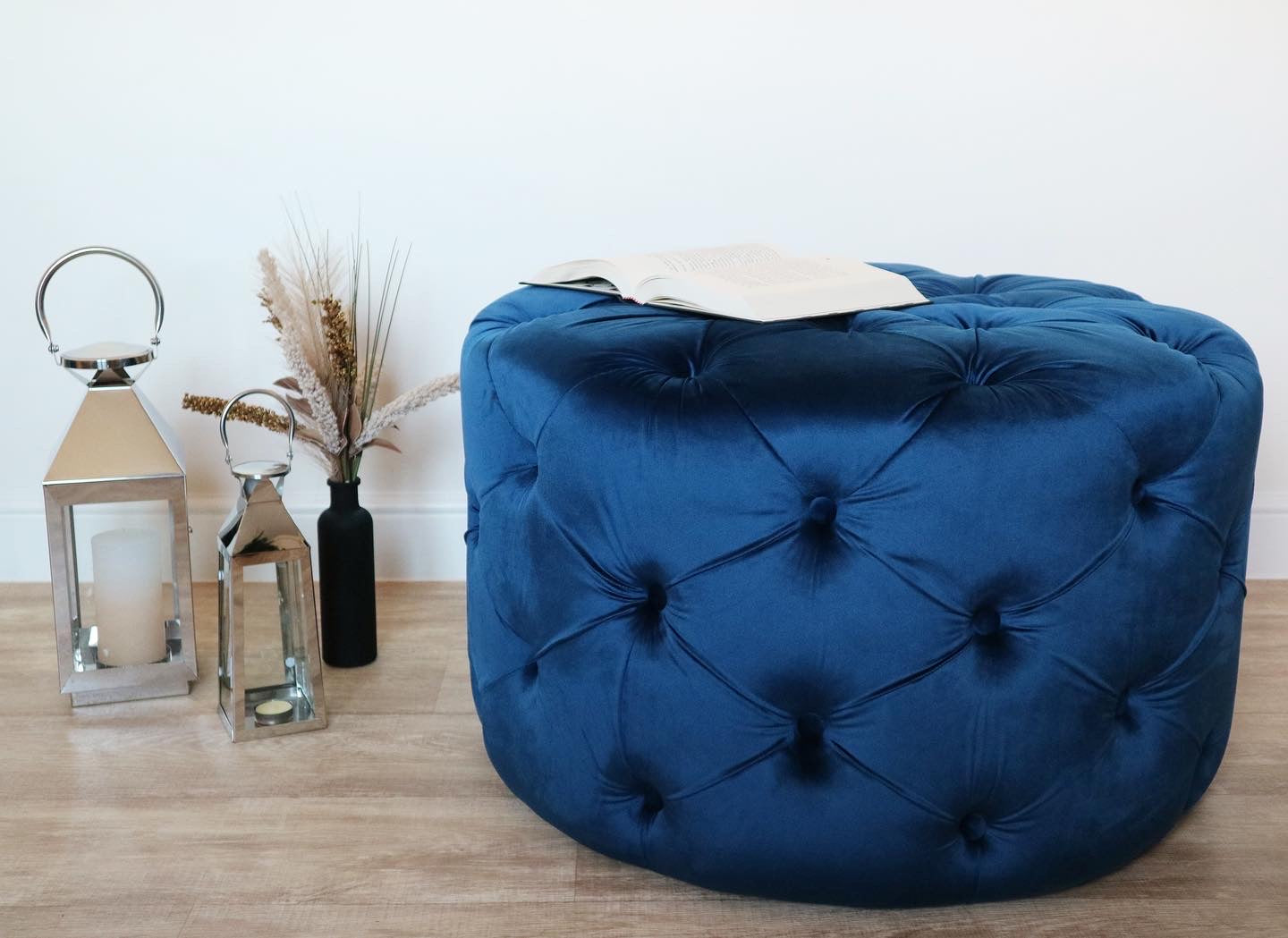 Portia Pouffe in Blue