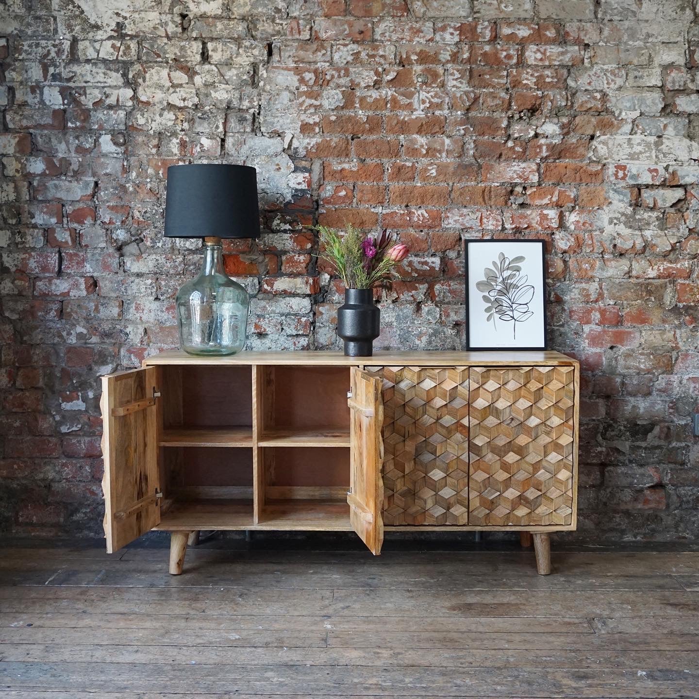Iona Solid Mango Wood Large Sideboard