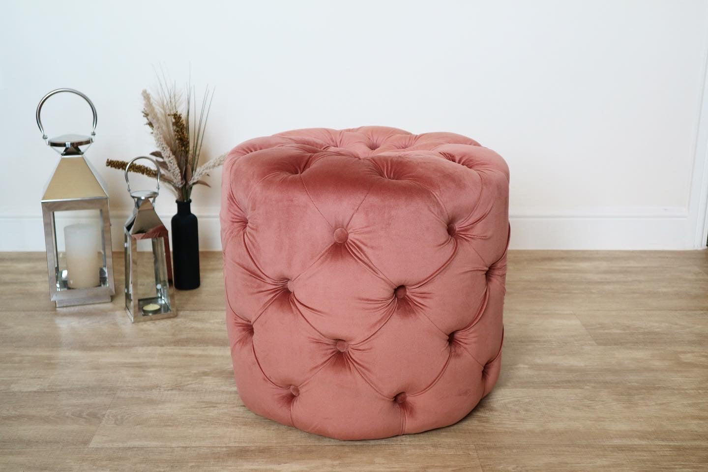 Portia Pouffe in Pink
