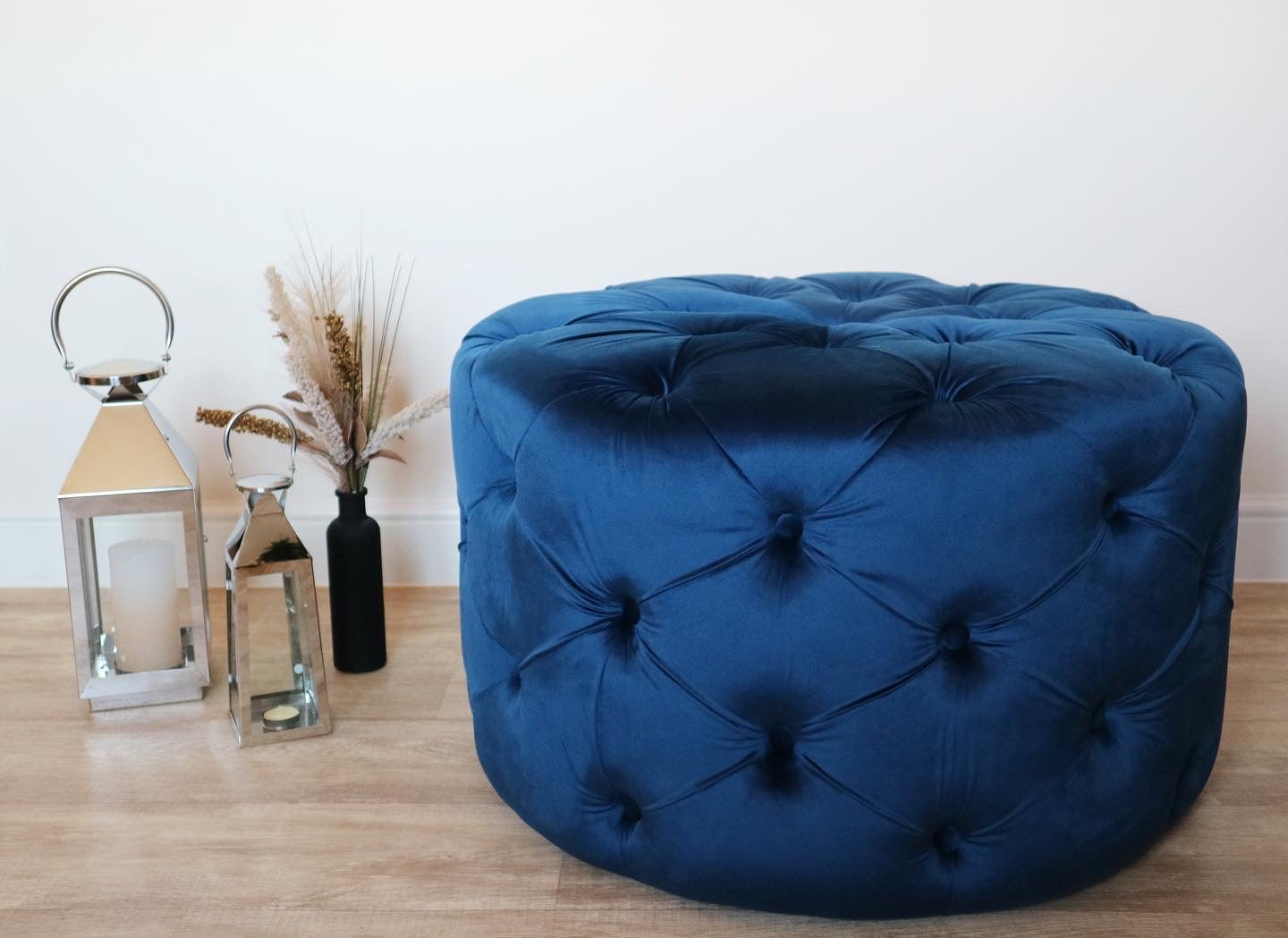 Portia Pouffe in Blue