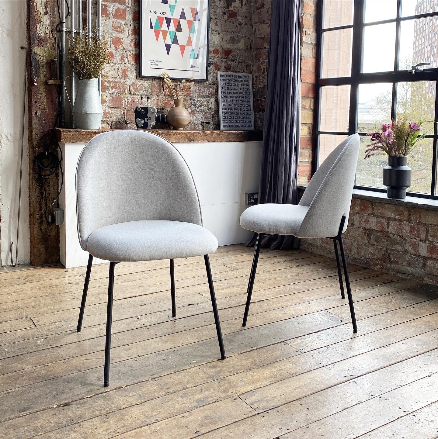 Anastasia Dining Chairs in Stone (2pk)