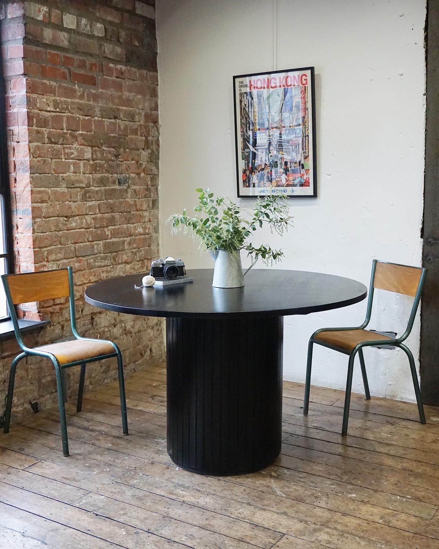 Lucia Solid Mango Wood Dining Table Black (2 Sizes)