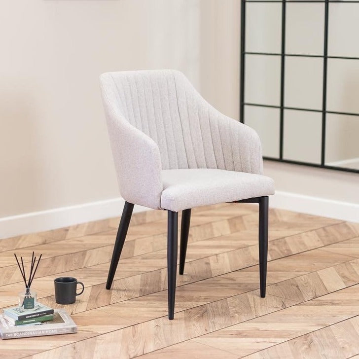 Aria Dining Chairs in Stone Beige (2pk)