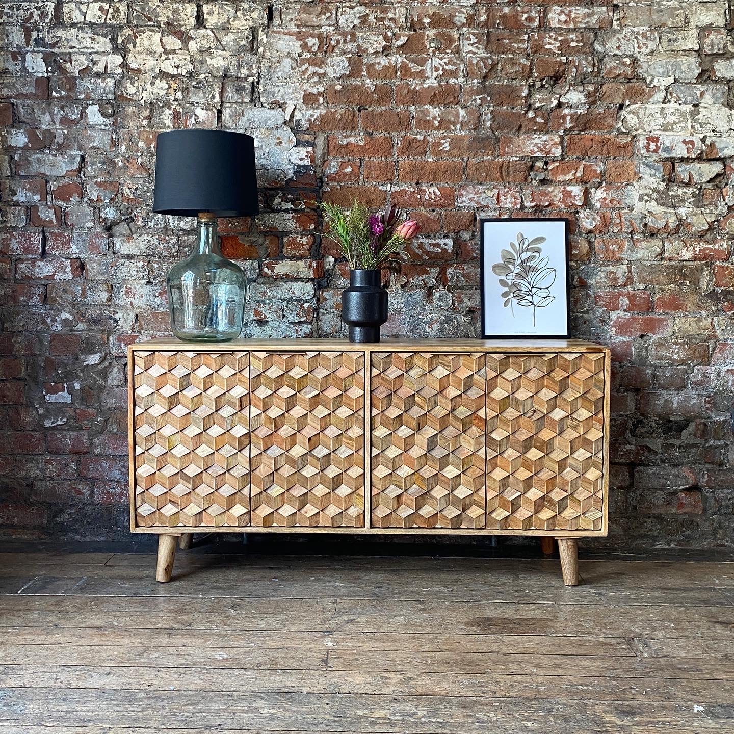 Iona Solid Mango Wood Large Sideboard