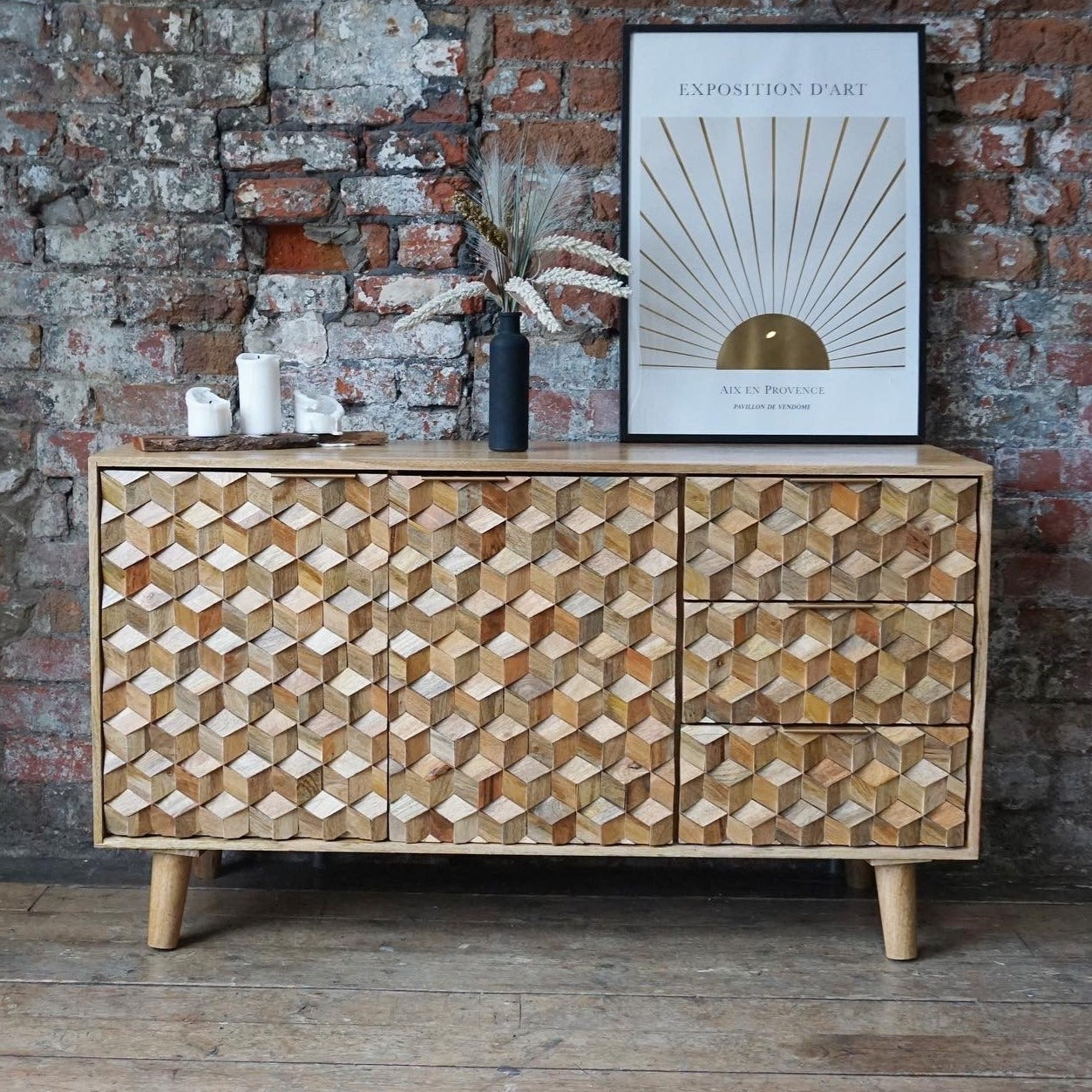 Iona Solid Mango Wood Medium Sideboard