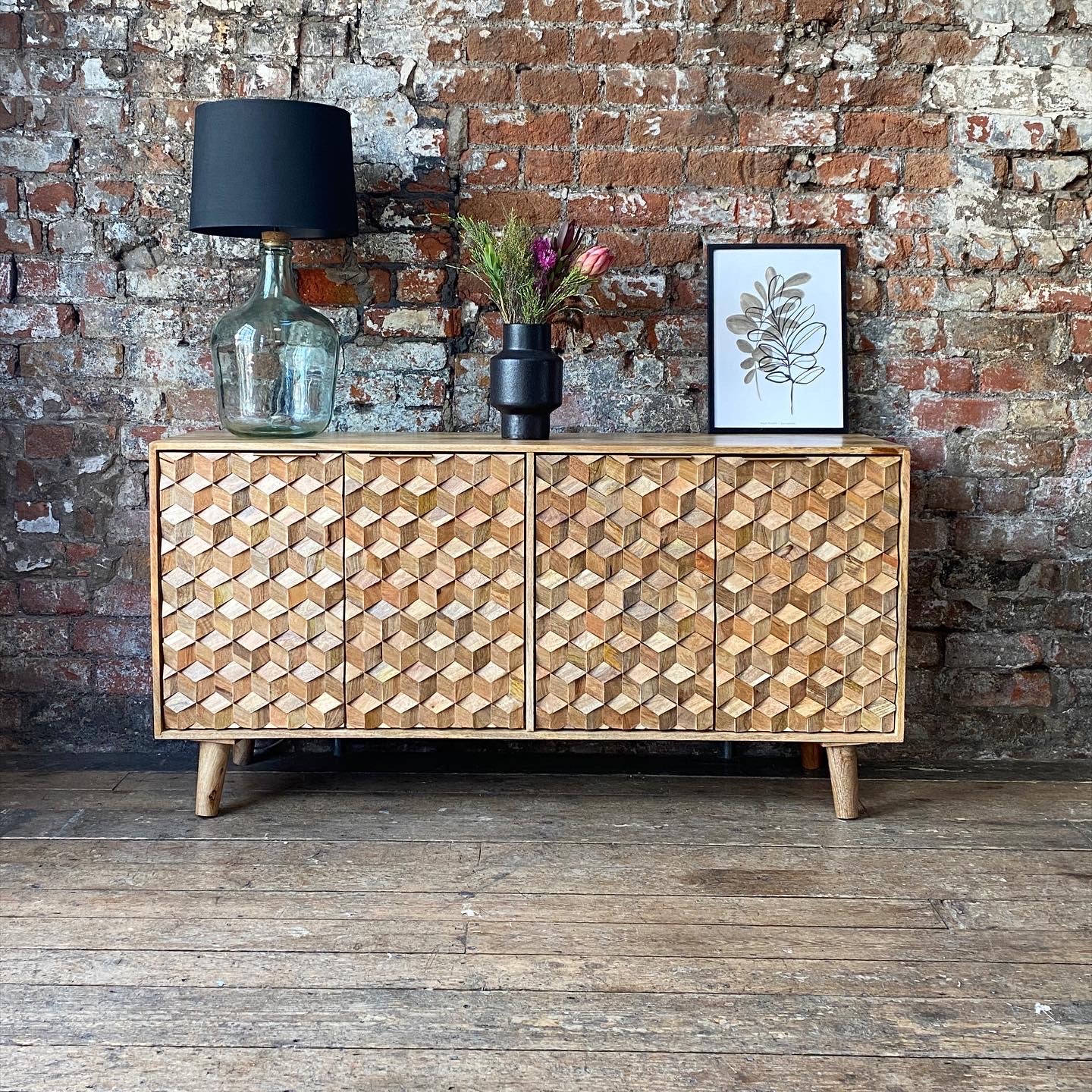 Iona Solid Mango Wood Large Sideboard