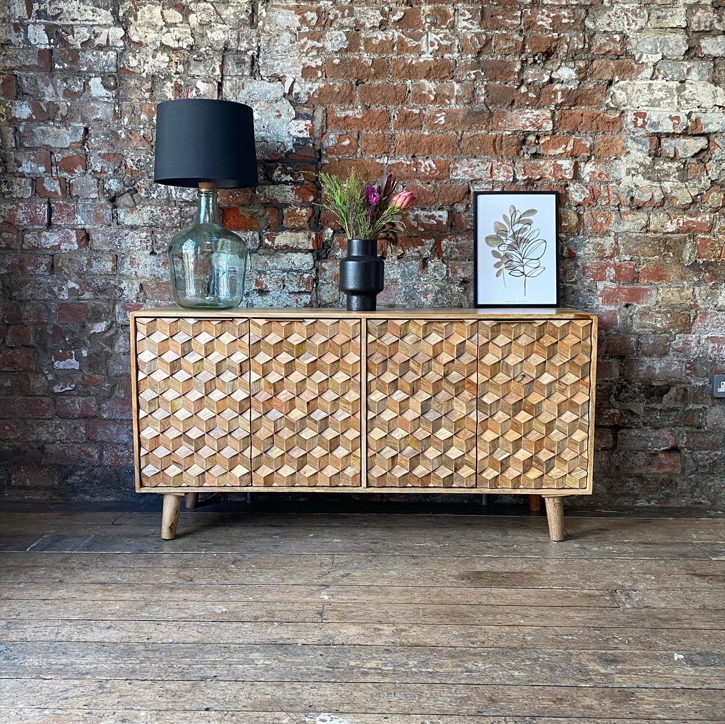 Iona Solid Mango Wood Large Sideboard