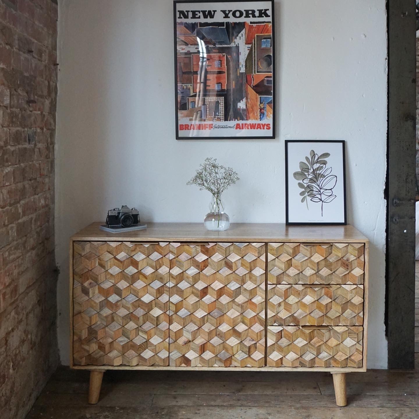 Iona Solid Mango Wood Medium Sideboard