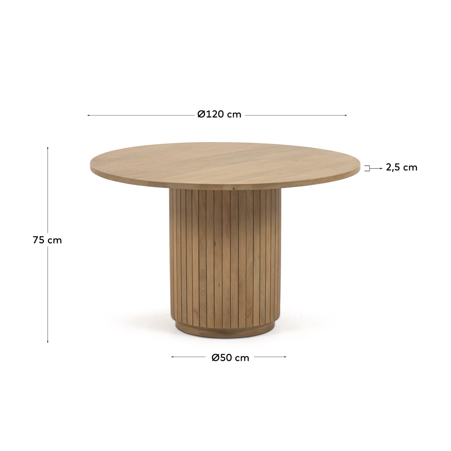 Lucia Solid Acacia Wood Dining Table