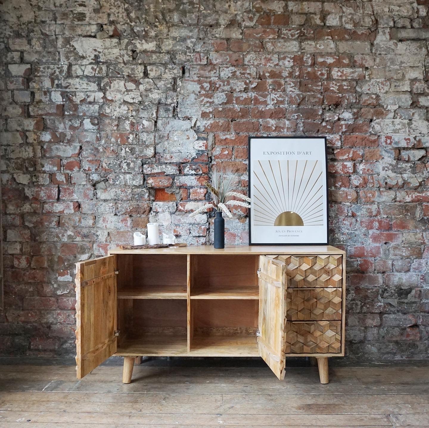 Iona Solid Mango Wood Medium Sideboard