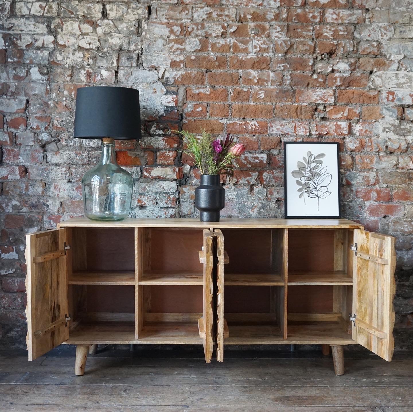 Iona Solid Mango Wood Large Sideboard
