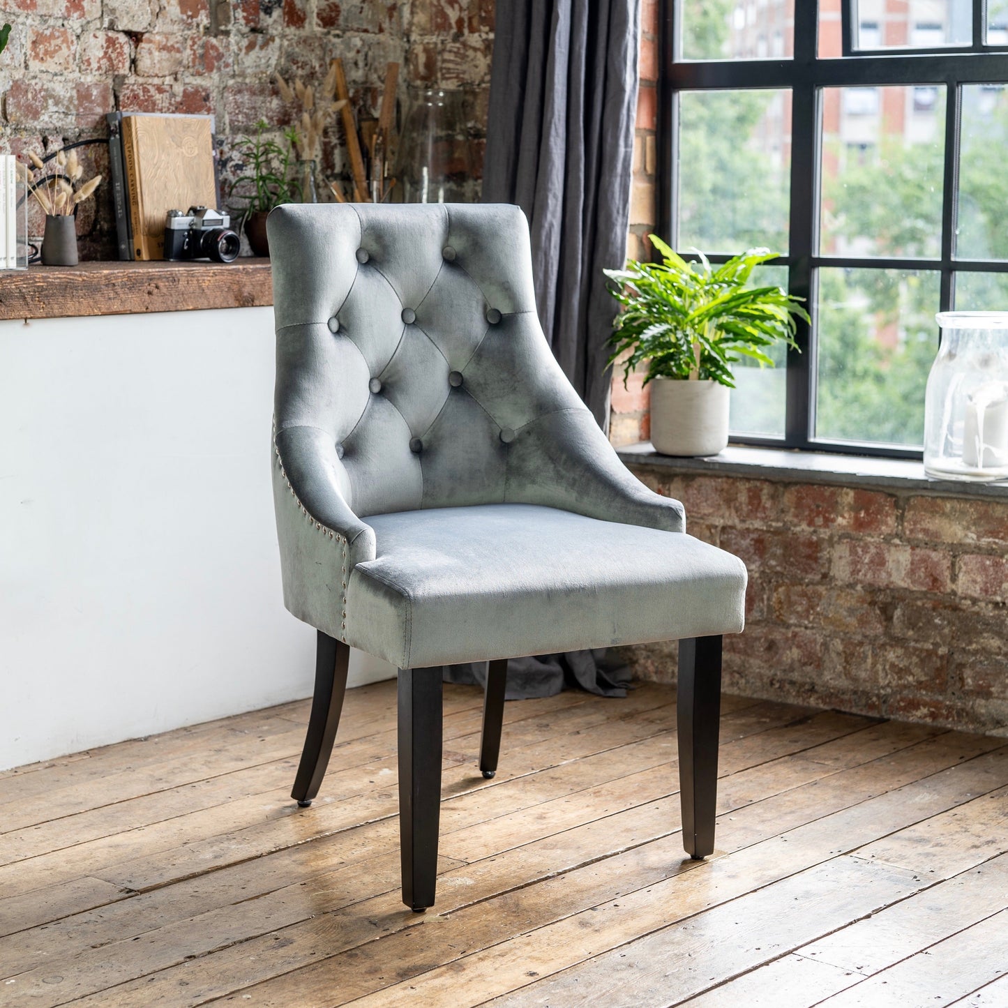 Portia Dining Chairs in Grey (2pk)