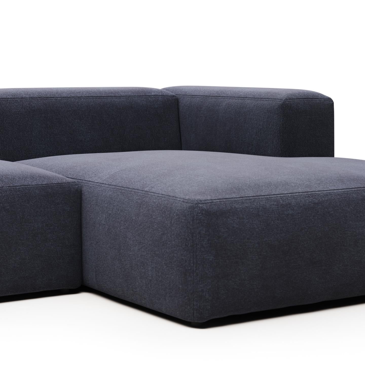 Lund 4 Seater Sofa with Right Side Chaise - Blue