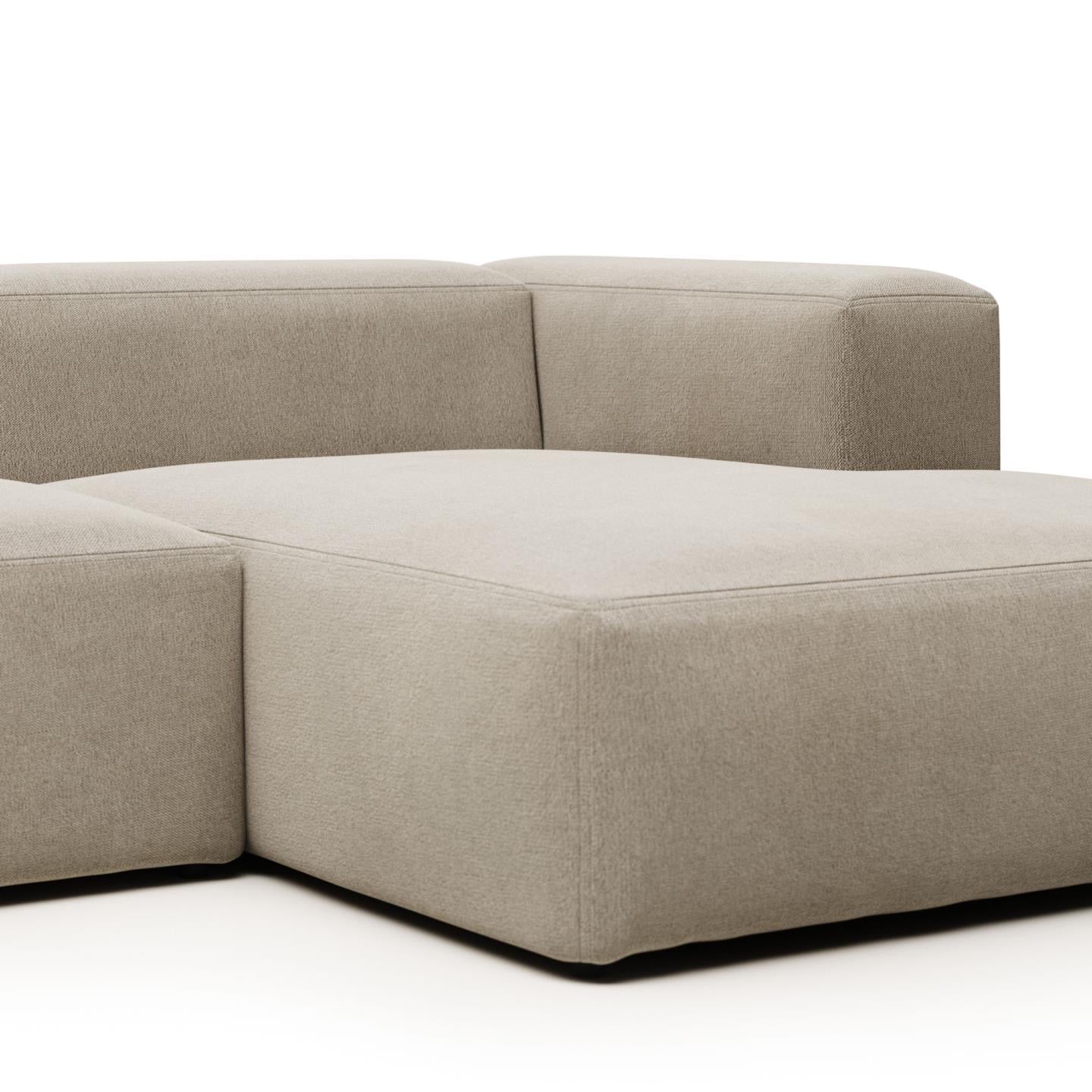 Lund 2 Seater Sofa with Right Side Chaise - Beige