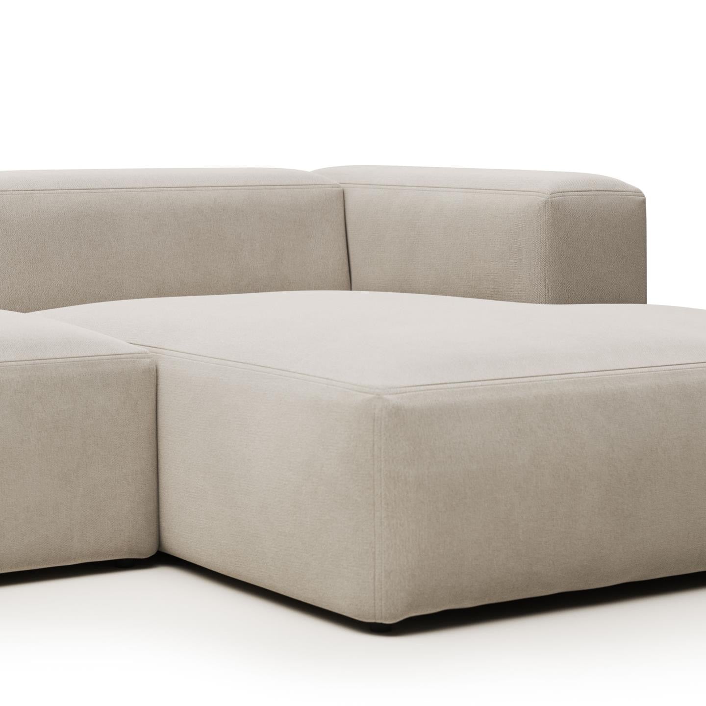 Lund 2 Seater Sofa with Right Side Chaise - Natural