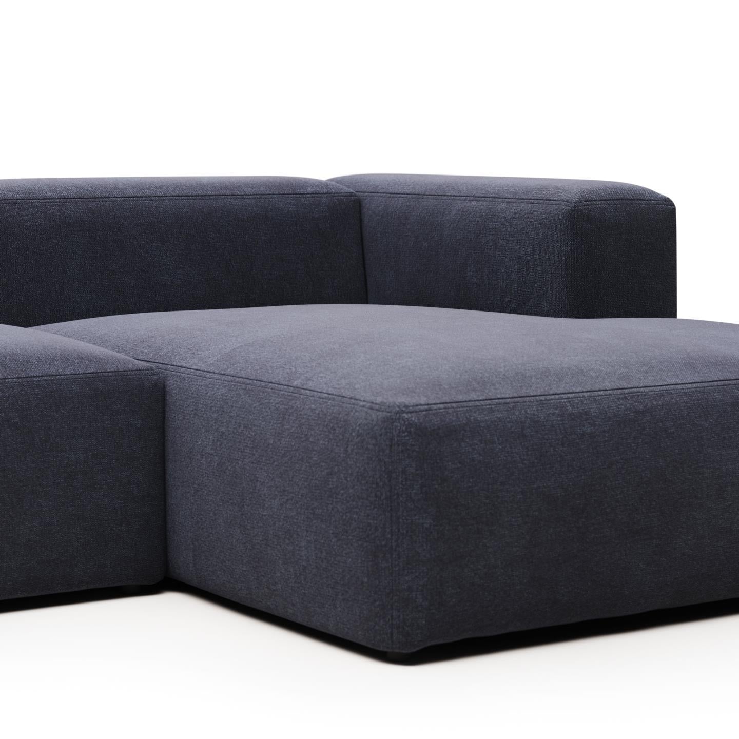 Lund 3 Seater Sofa with Right Side Chaise - Blue