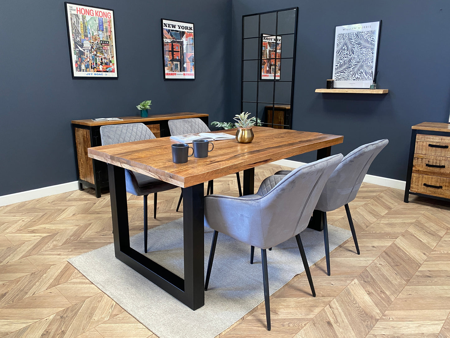 Sara Solid Mango Wood Dining Table (3 Sizes)