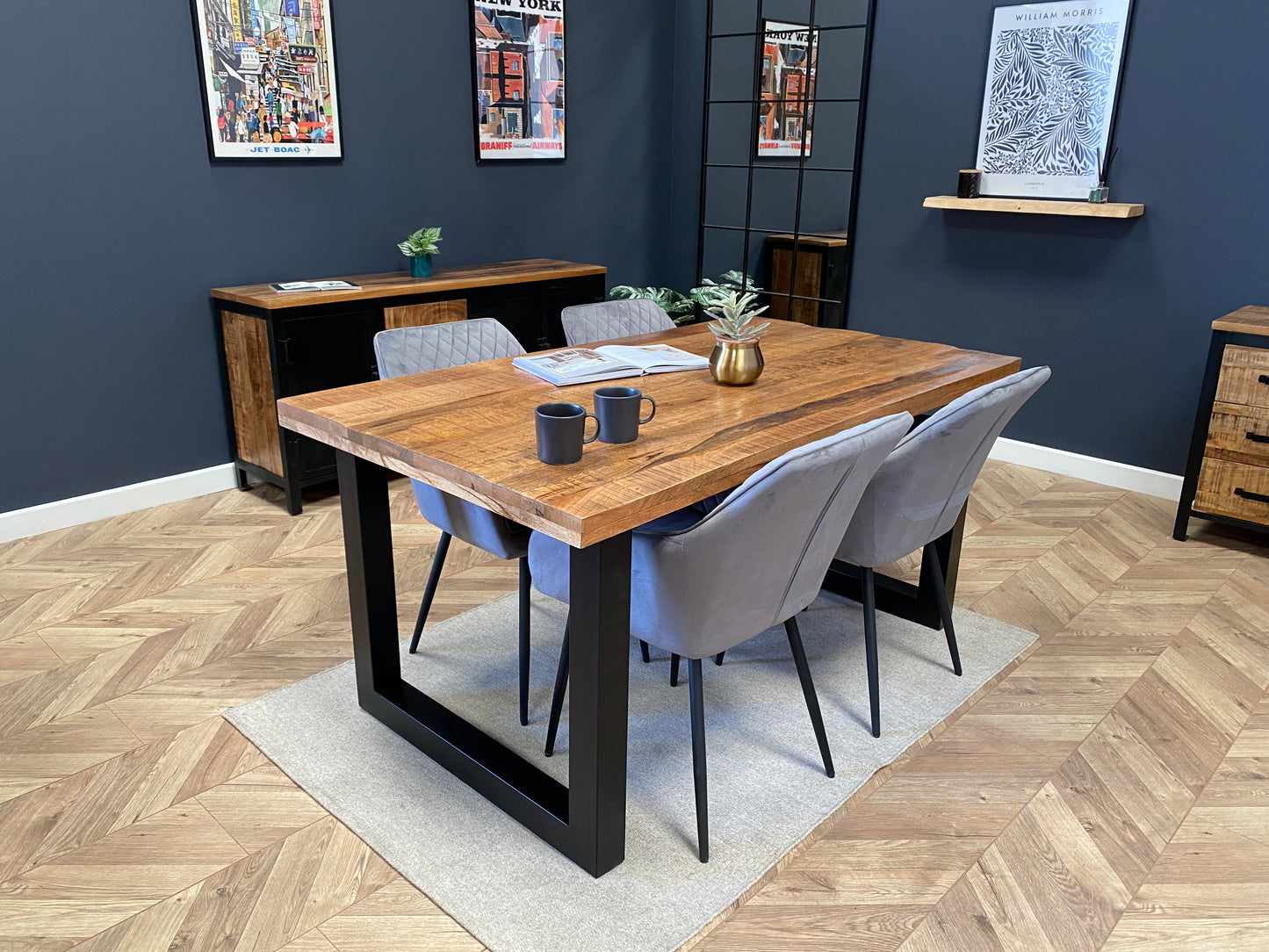 Sara Solid Mango Wood Dining Table (3 Sizes)