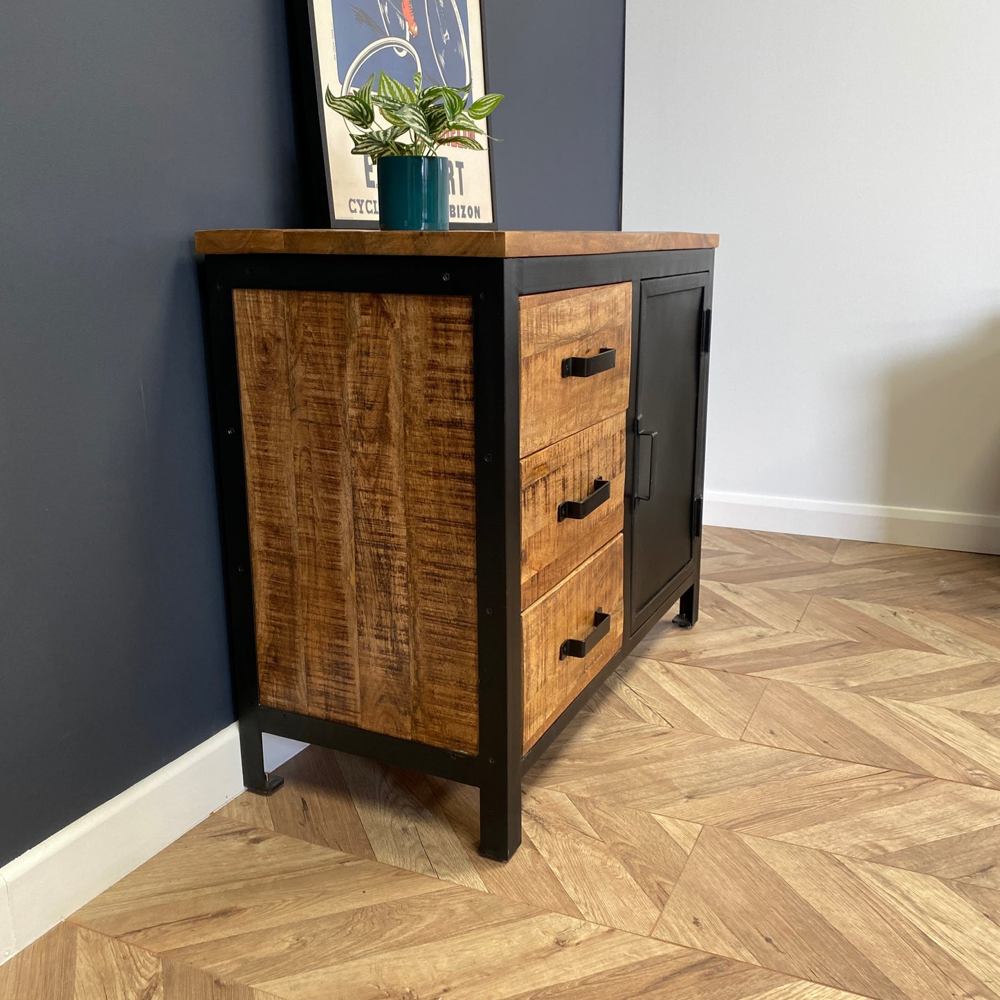 Sara Small Industrial Style Sideboard