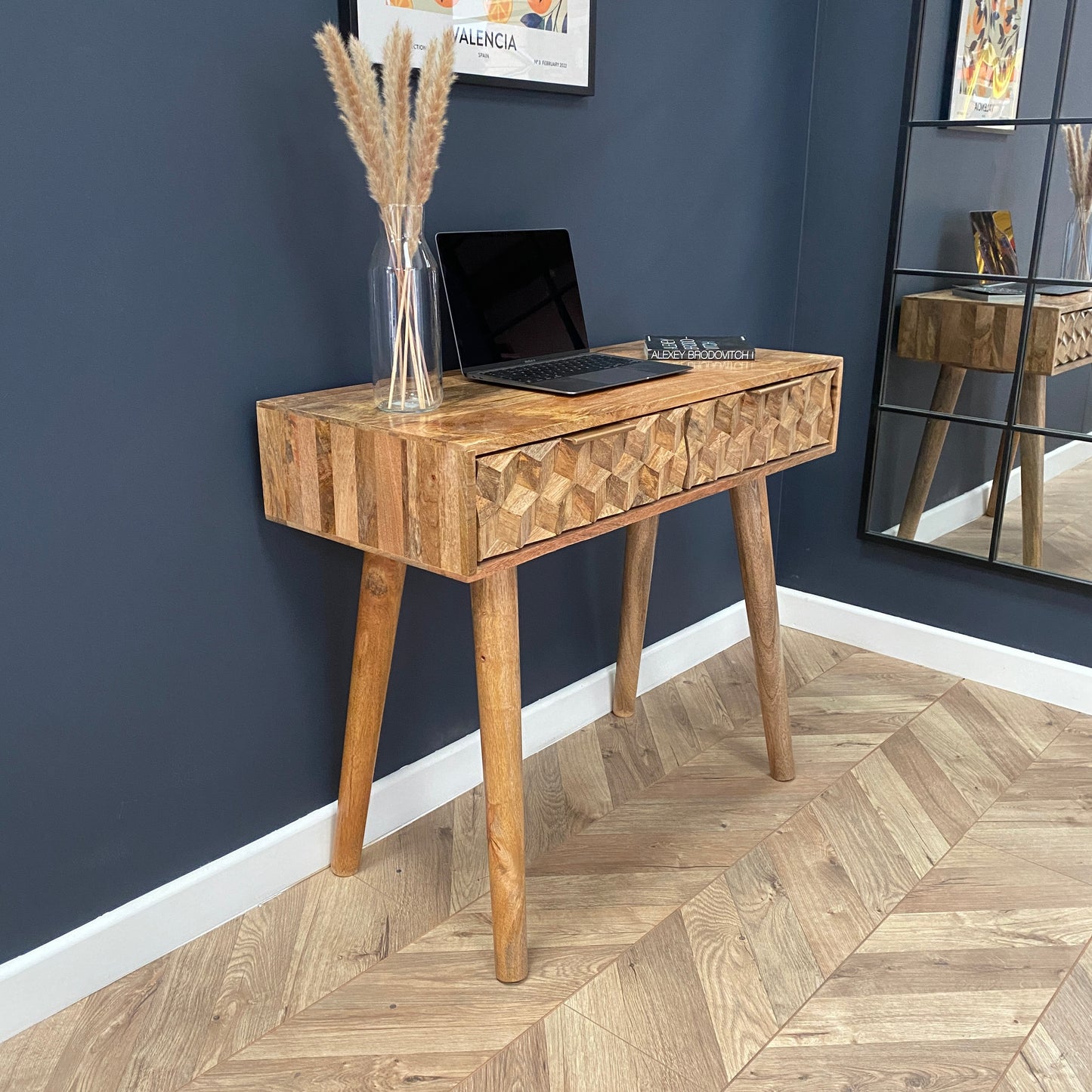 Iona Solid Mango Wood Console Table