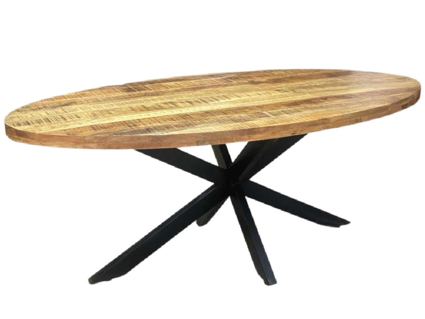 Sara Oval Solid Mango Wood Dining Table Walnut (2 Sizes)