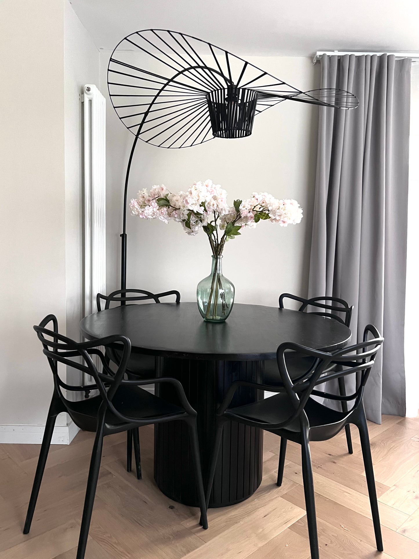 Lucia Solid Mango Wood Dining Table Black (2 Sizes)
