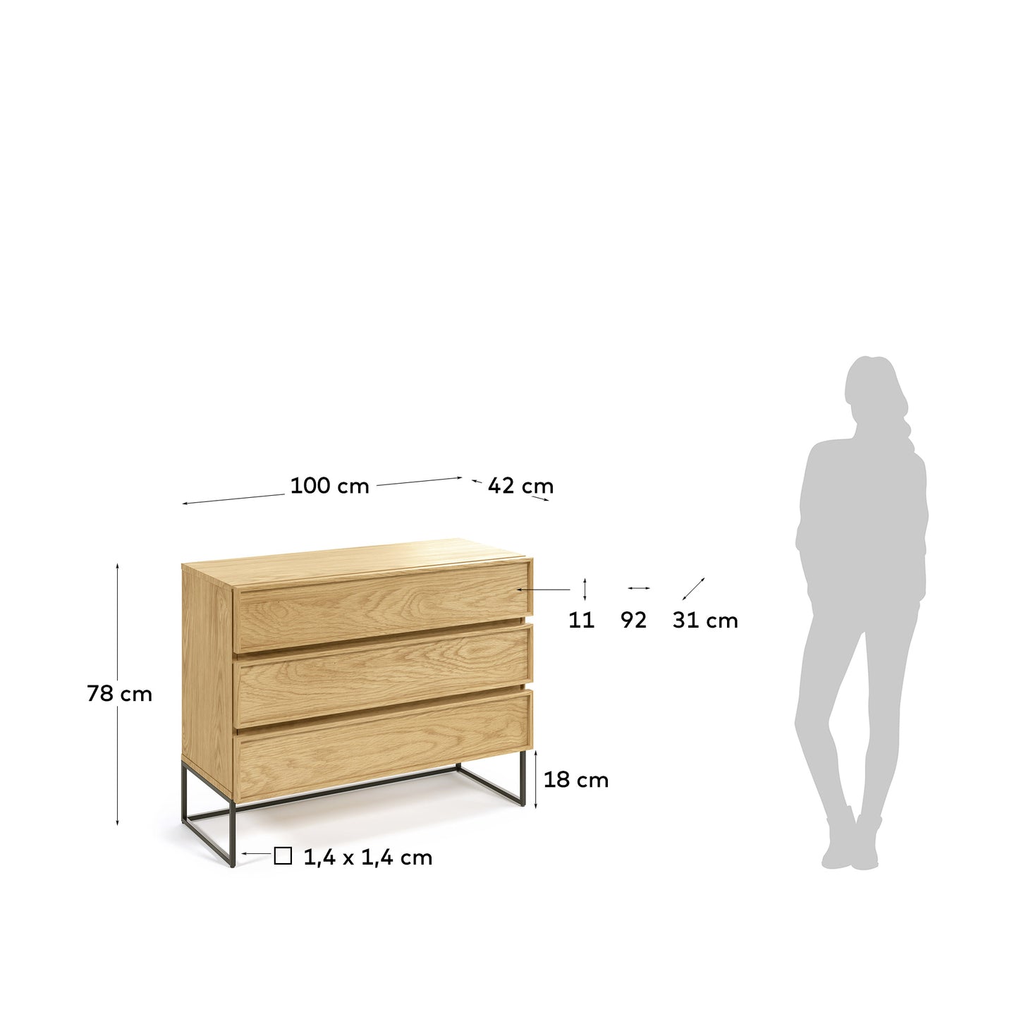 Taiana 3 Drawer Chest
