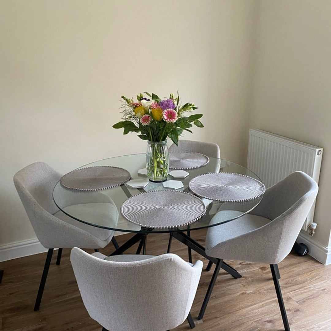 Julia Dining Chairs in Stone (2pk)