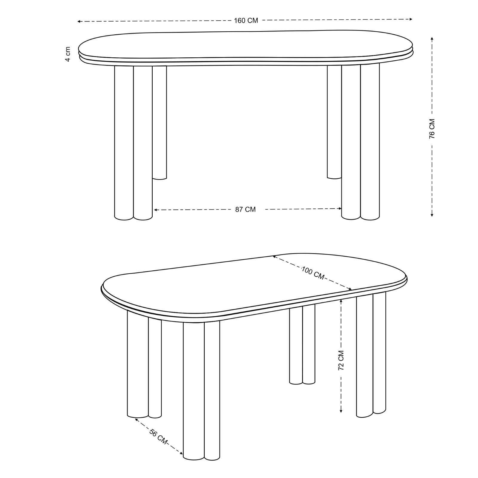 Tivra Solid Mango Wood Dining Table Brown (2 Sizes)