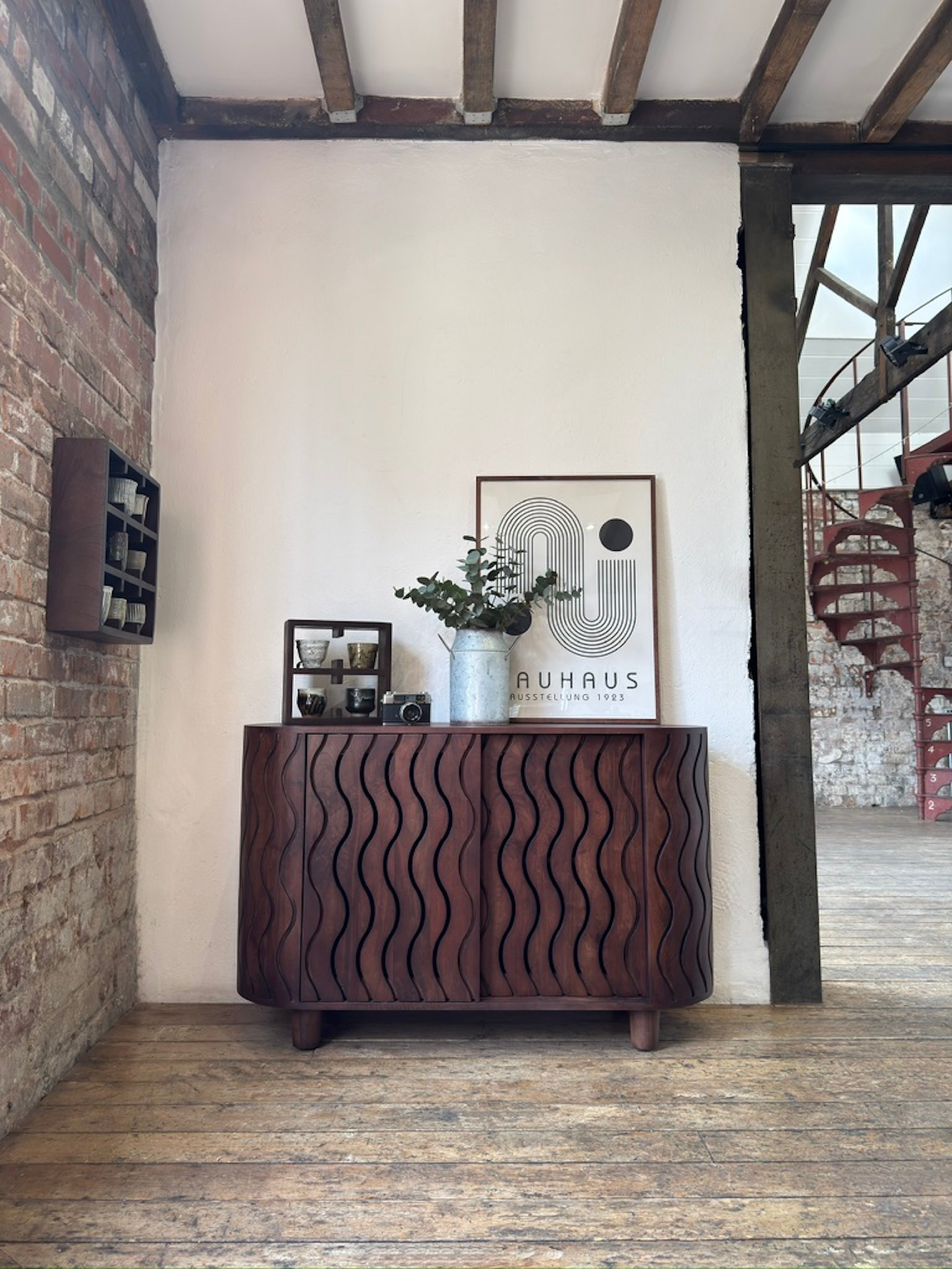 Kiyana Solid Mango Wood Small Sideboard Brown