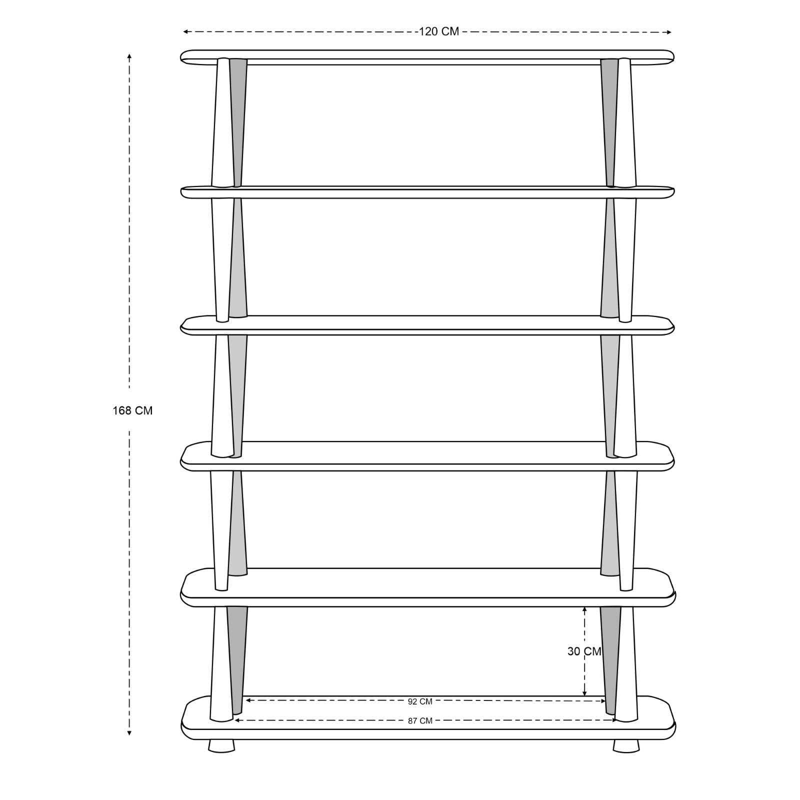 Lyon Solid Mango Wood Shelving Unit Brown