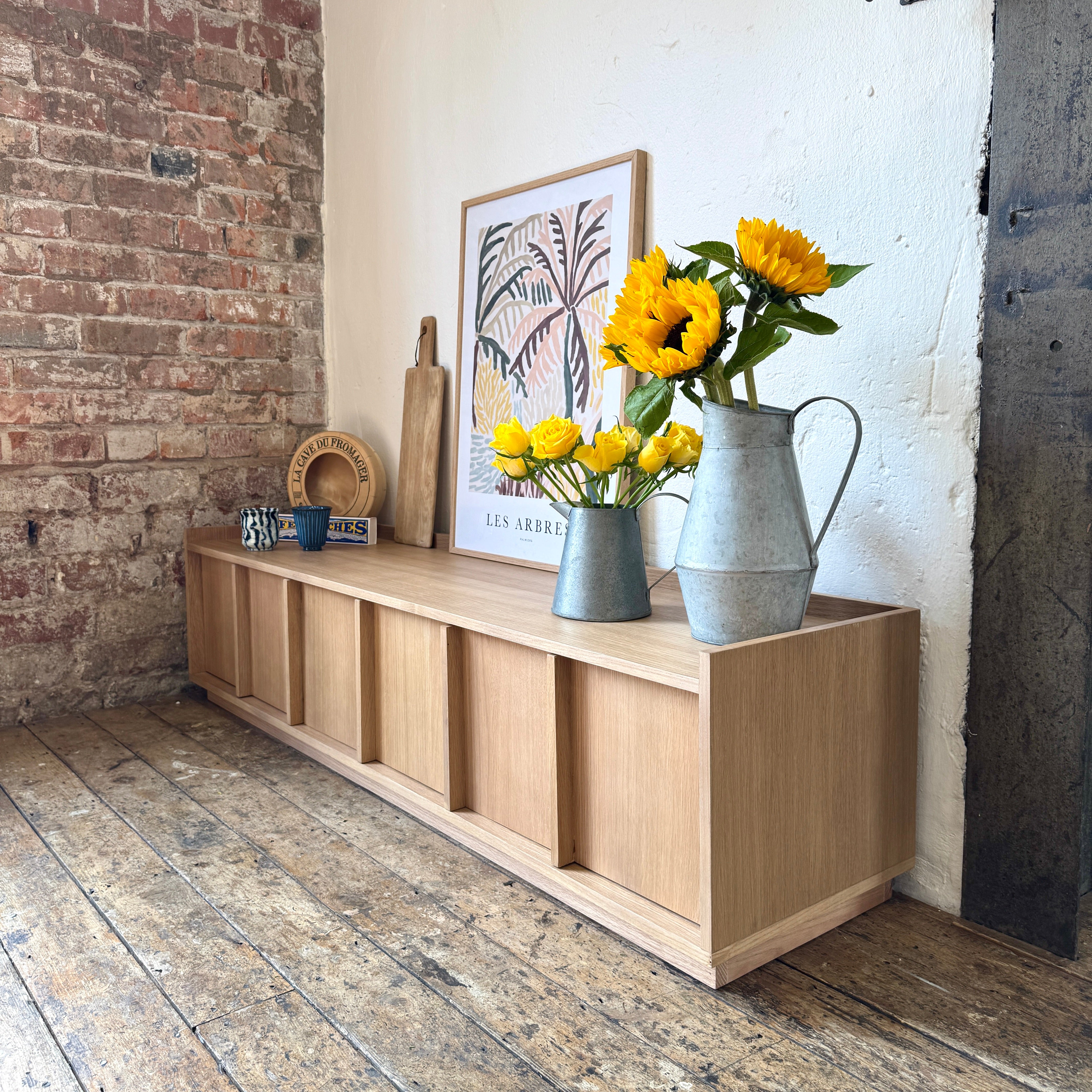 Kyoto Medium 3 Door TV Stand in Natural Smoked Oak (160cm)