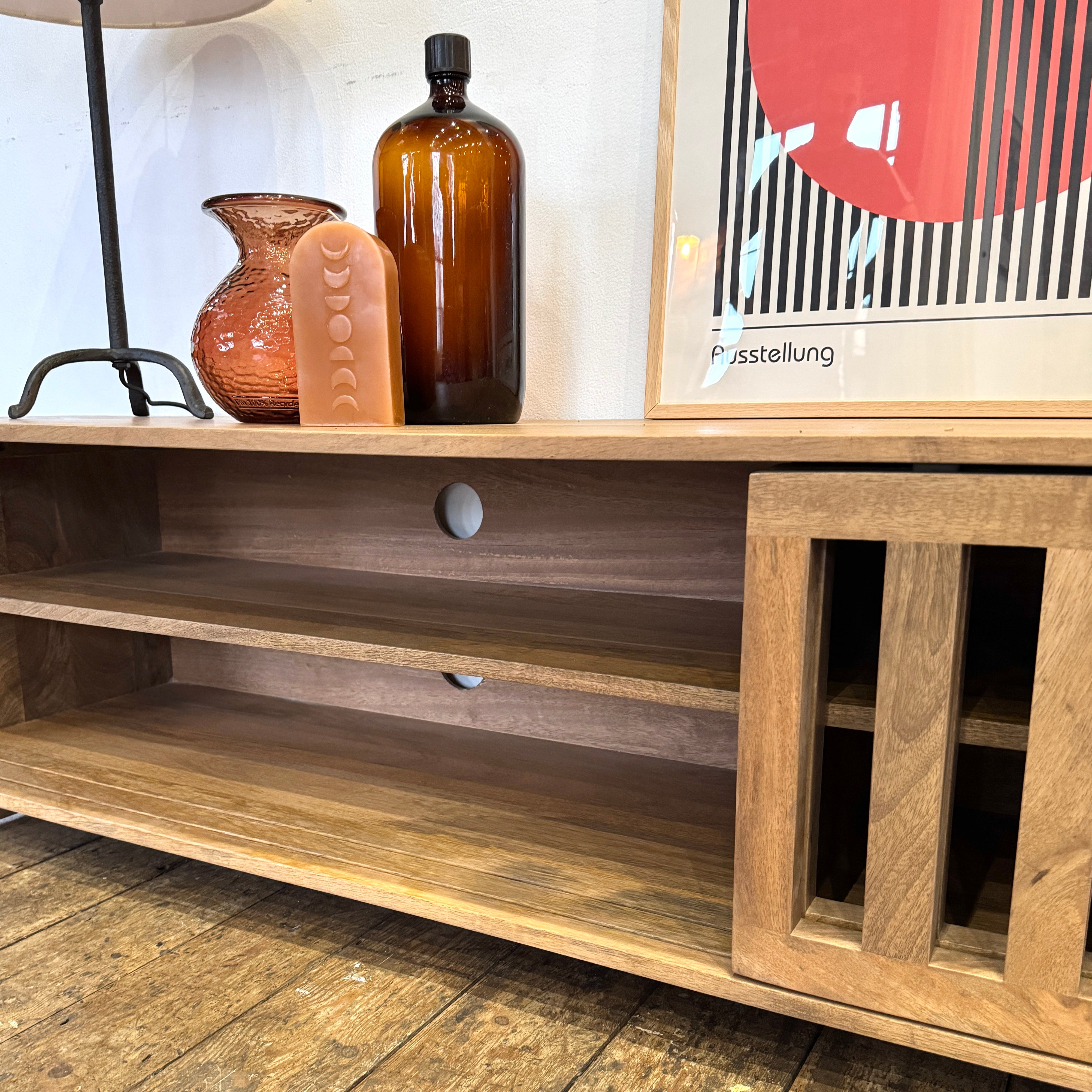 Caleb Solid Mango Wood TV Stand in Light Brown (4 Sizes)