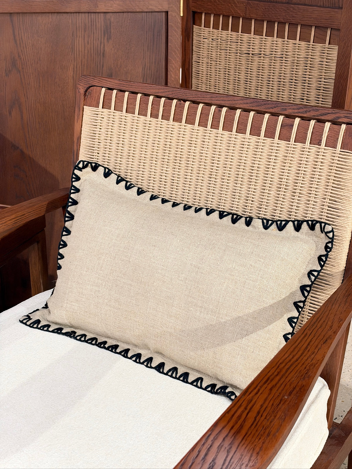 Kanji Cushion in Sand 30 x 50cm