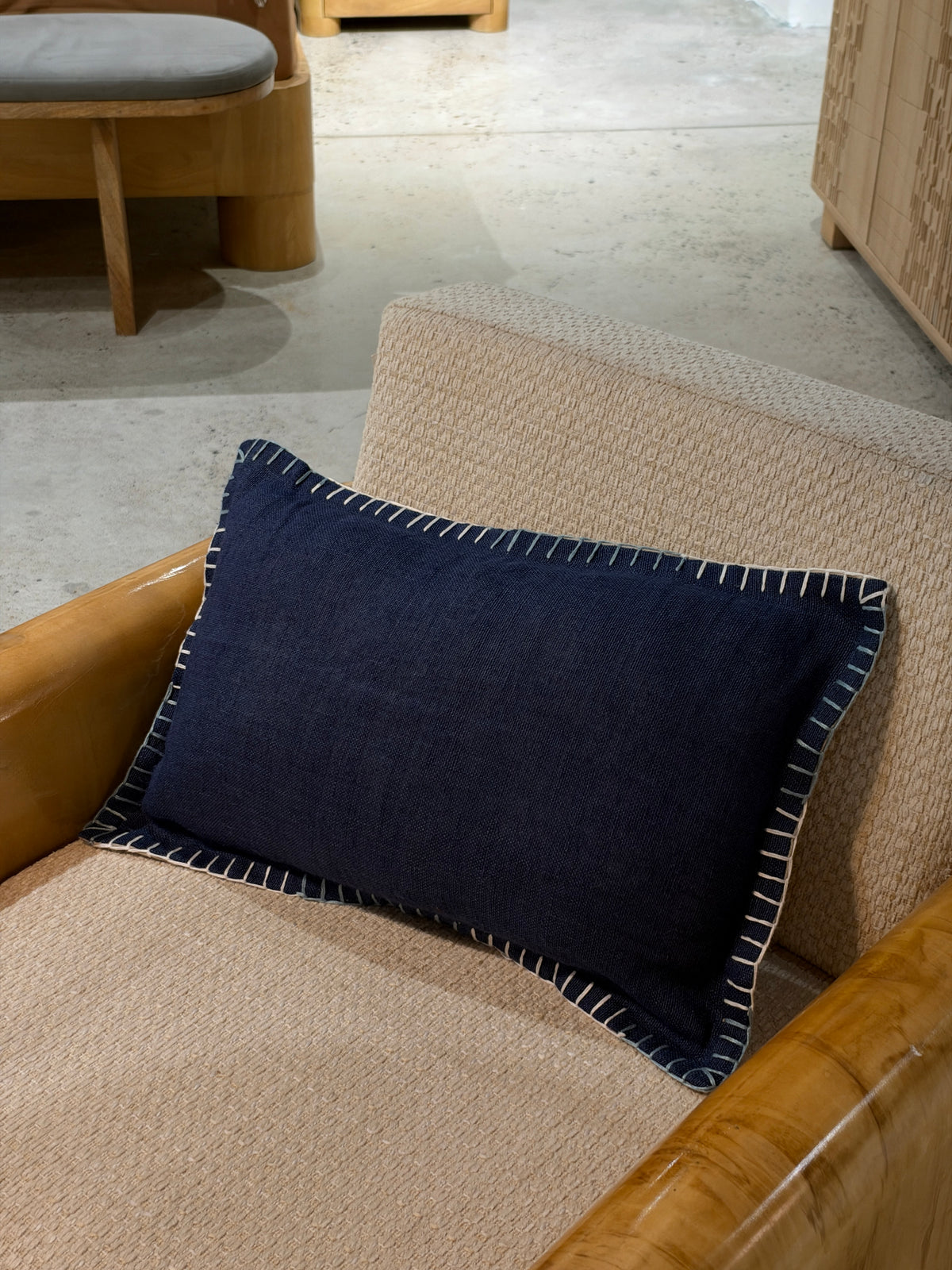 Ketto Cushion in Deep Blue 30 x 50cm
