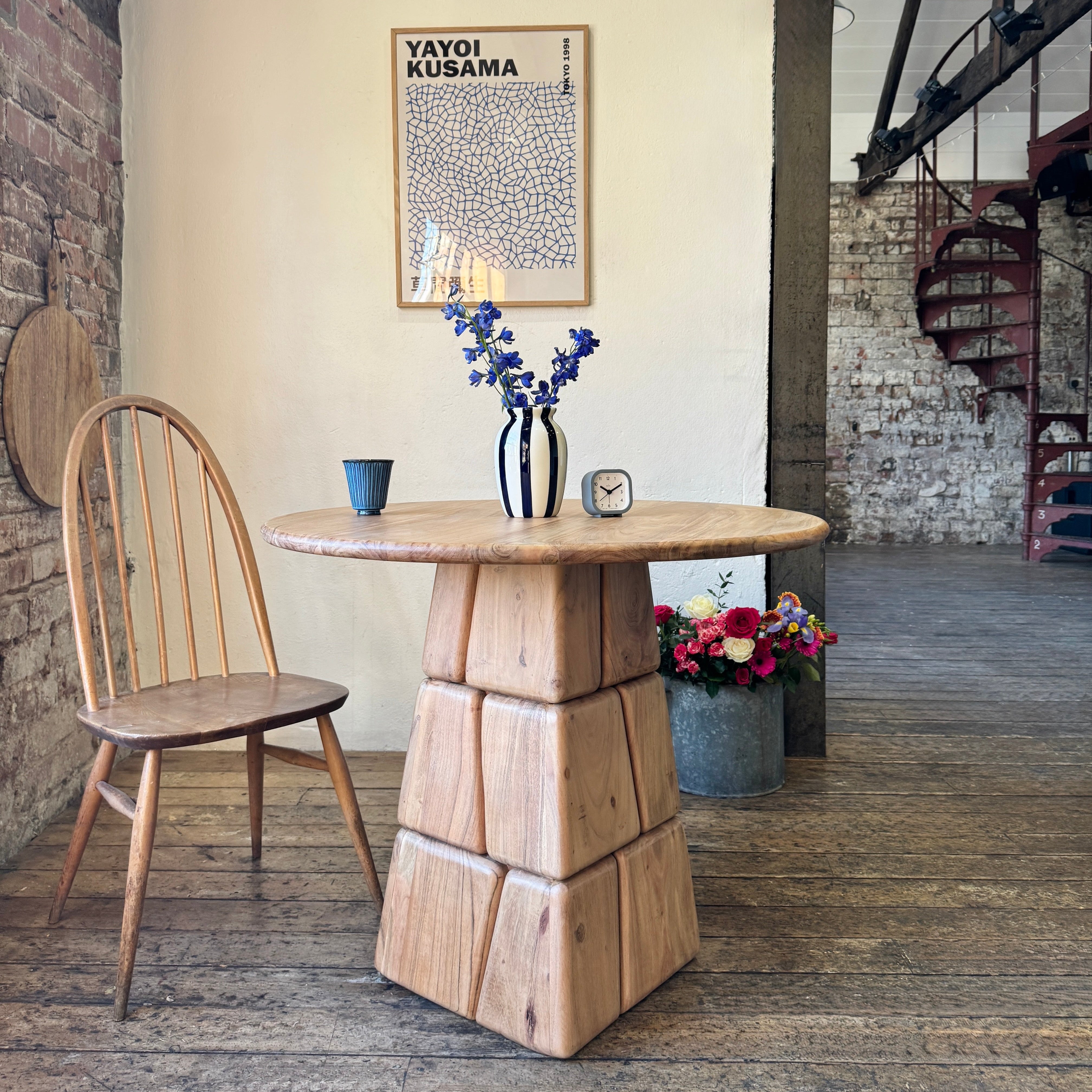 Bob Round Solid Acacia Wood Dining Table