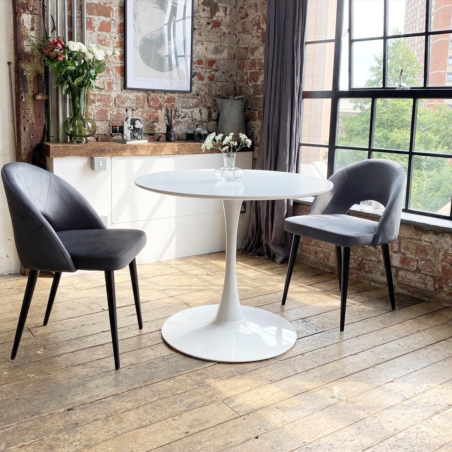 Bella Dining Chairs in Grey (2pk)