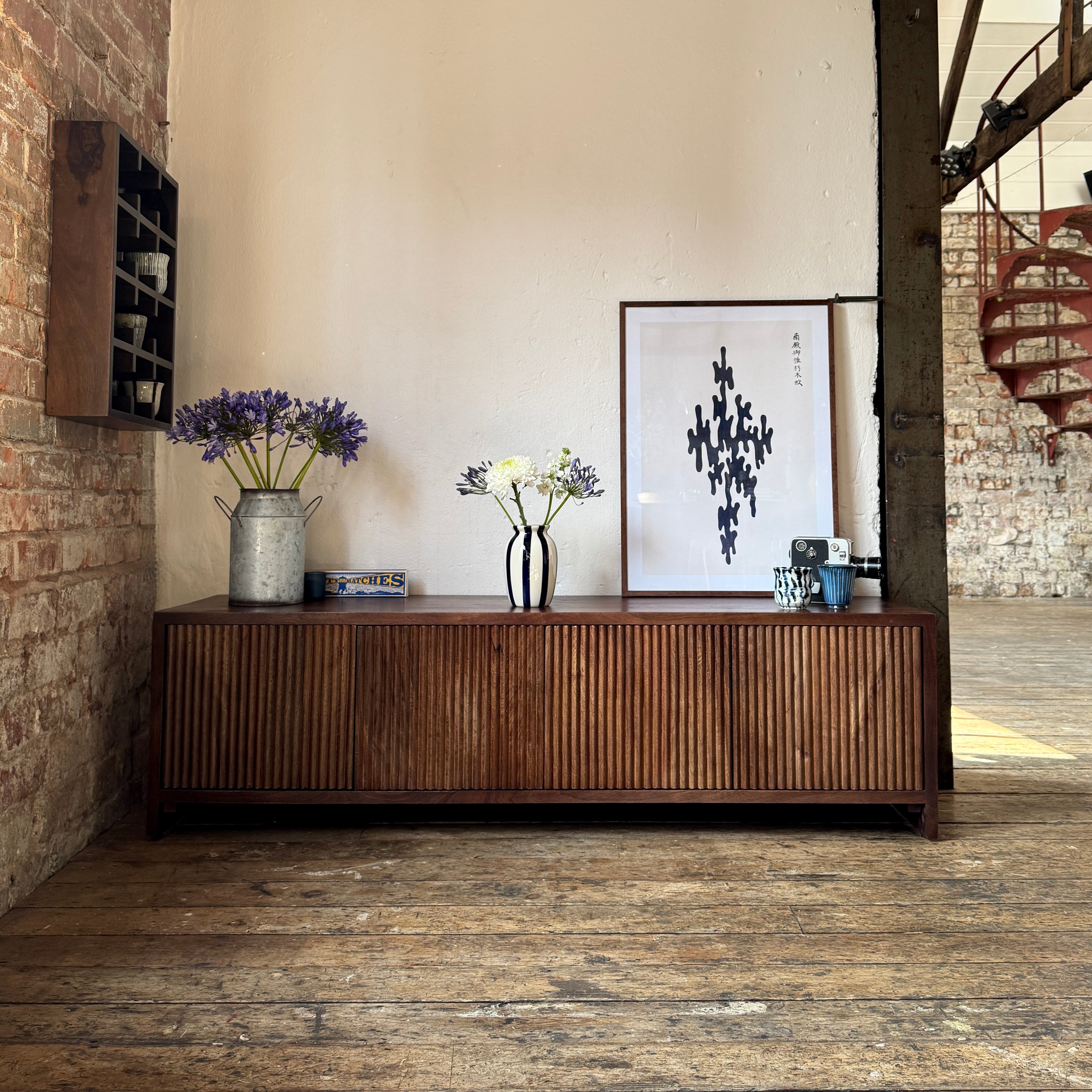 Jacob Solid Mango Wood TV Stand Dark Brown (2 Sizes)